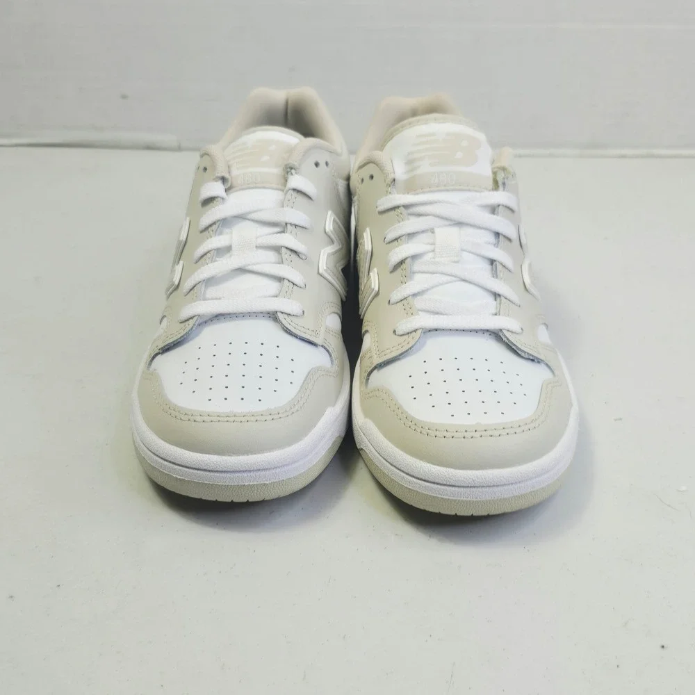 New Balance Kids 480 Sneakers Size 3 White Beige PSB480LB Low Top Athletic Shoes